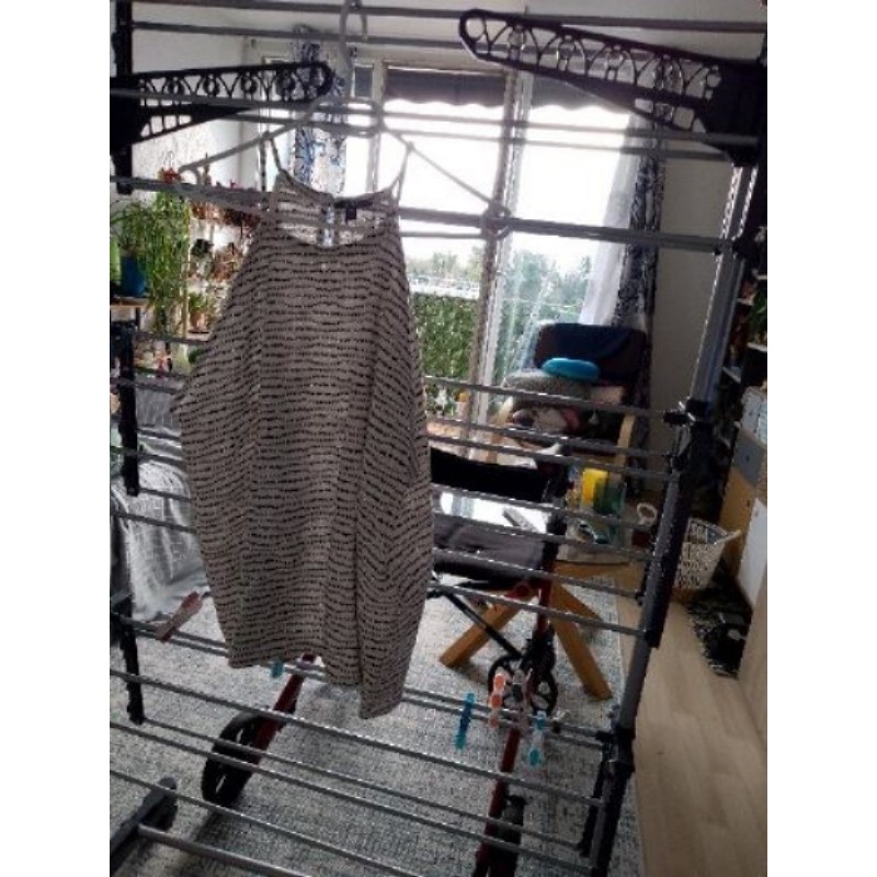 Débardeur rayé noir et blanc