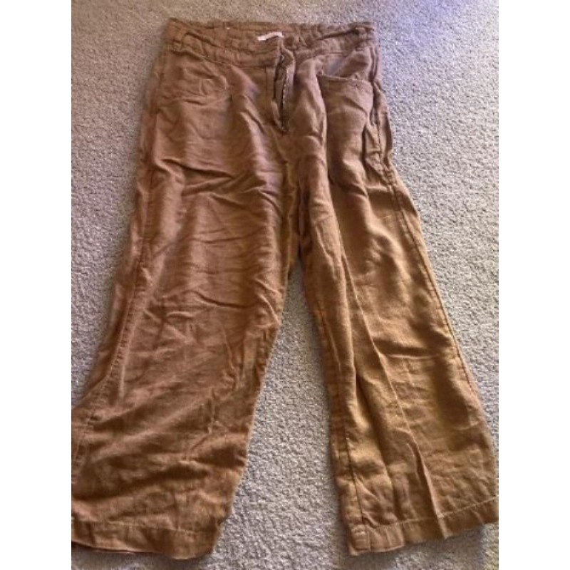 Pantalon large lin Camaïeu 38