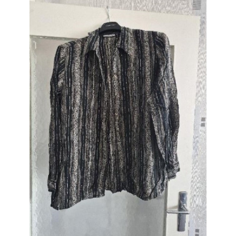 Chemisier imprimé écaille tons gris taille 44 