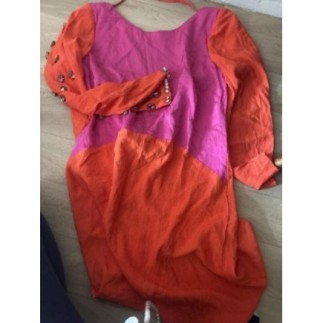 Robe rose et orange Mage...