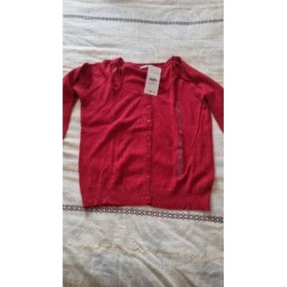 Gilet camaïeu T2 bordeaux 