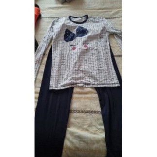 Pyjama bleu et blanc T M 