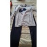 Pyjama bleu et blanc T M 