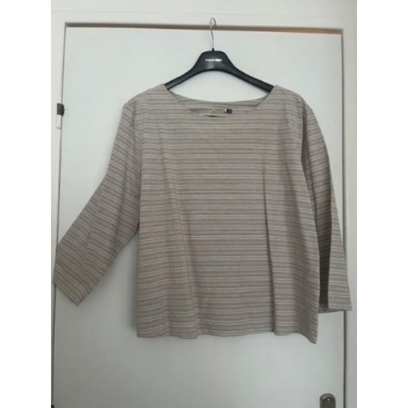 Top T46 Somewhere manches 3/4 élégant Beige