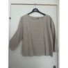 Top T46 Somewhere manches 3/4 élégant Beige