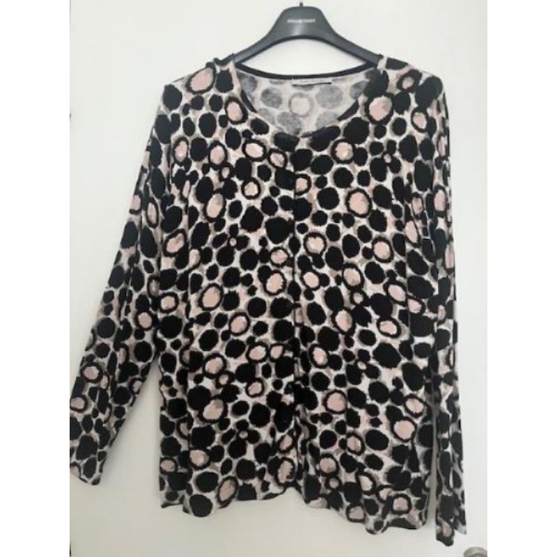 Cardigan T46 Betty Barclay Rose et noir