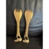 Couverts à salade exotique Bois