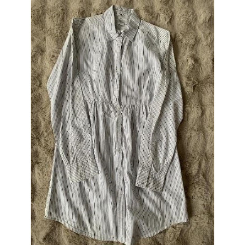 Femme Chemise longue blanche avec rayures bleu La Redoute Création taille 36