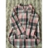 Femme Chemise à carreaux blanche rose et grise taille M