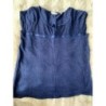 TEE shirt femme bleu marine avec dentelle Naf Naf taille L