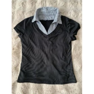 TEE shirt femme noir avec...