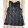 Débardeur femme imitation peau serpent noir taille 4 /M