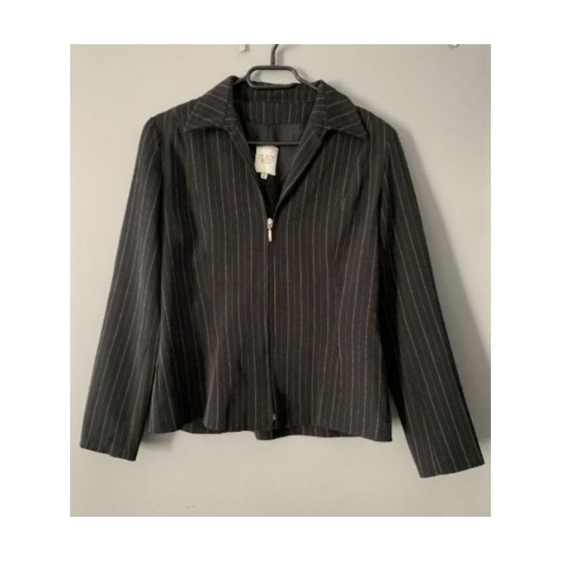 Veste femme noir avec rayures marron doré La City taille 2