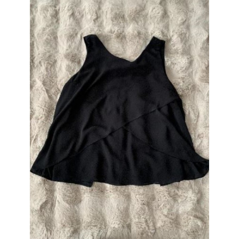 Débardeur femme avec volants noir Bershka taille M