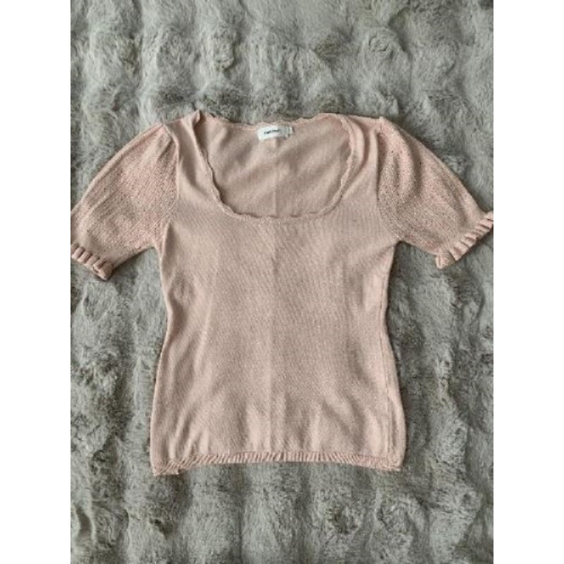 Pull manches courtes saumon femme Sweewë taille L