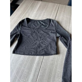 Croc top noir manches...