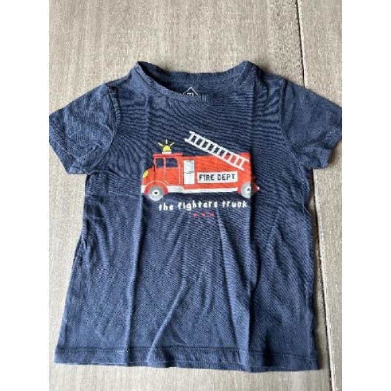 T shirt bleu pompiers 