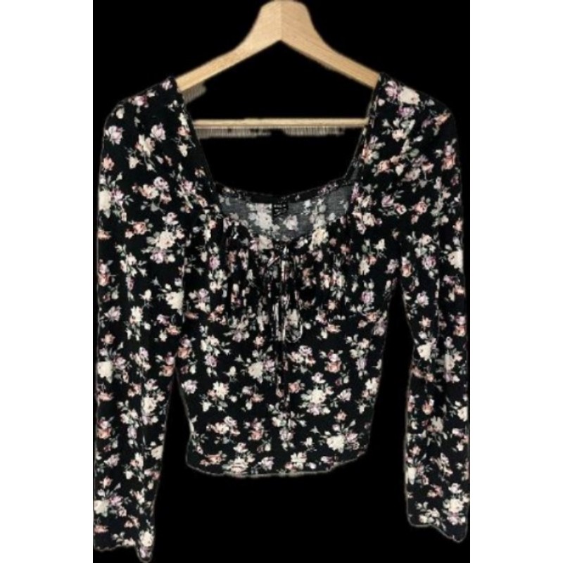 Top manches longues noir taille L