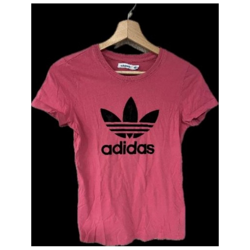 T-shirt adidas rose logo noir taille 36