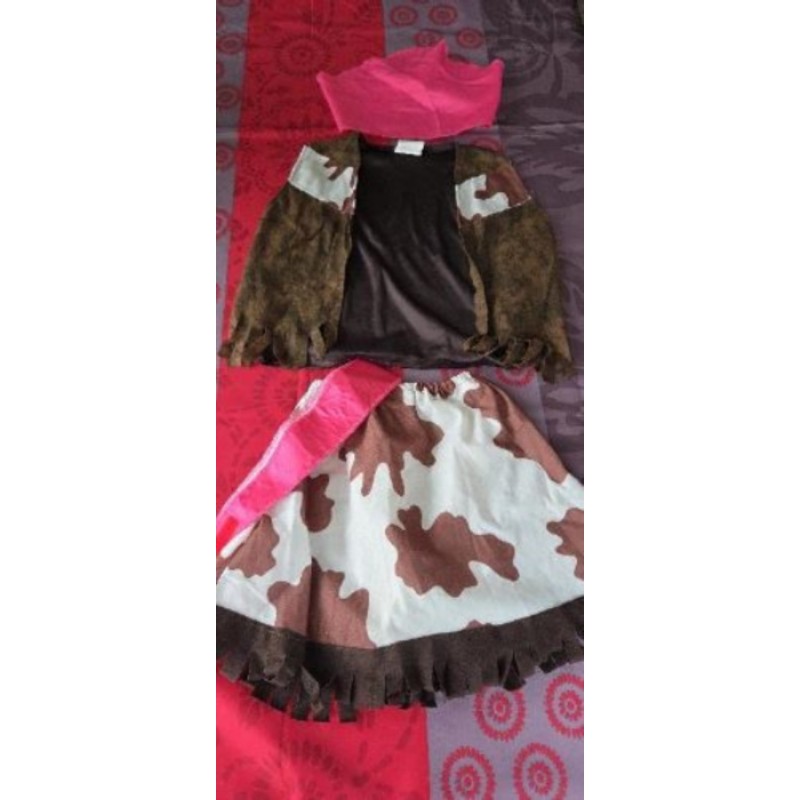 Déguisement cow girl 4 pièces 7-9 ans