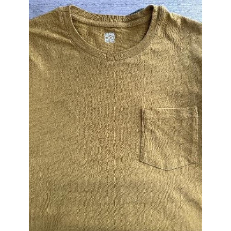 T-shirt homme - La Redoute - 100 % Coton - Jaune moutarde - Taille L - NEUF 