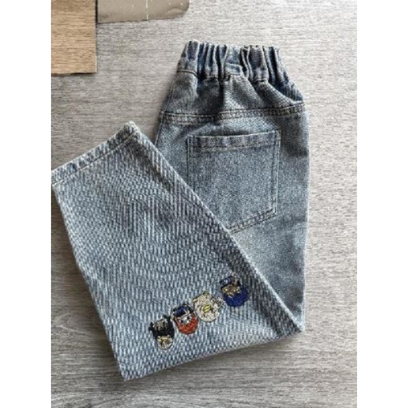 Jean boyfriend - Taille Haute - Très Mode ! pour Fille Ado - 12 - 14 ans 