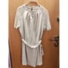 Robe légère beige manches dentelle neuve    S 