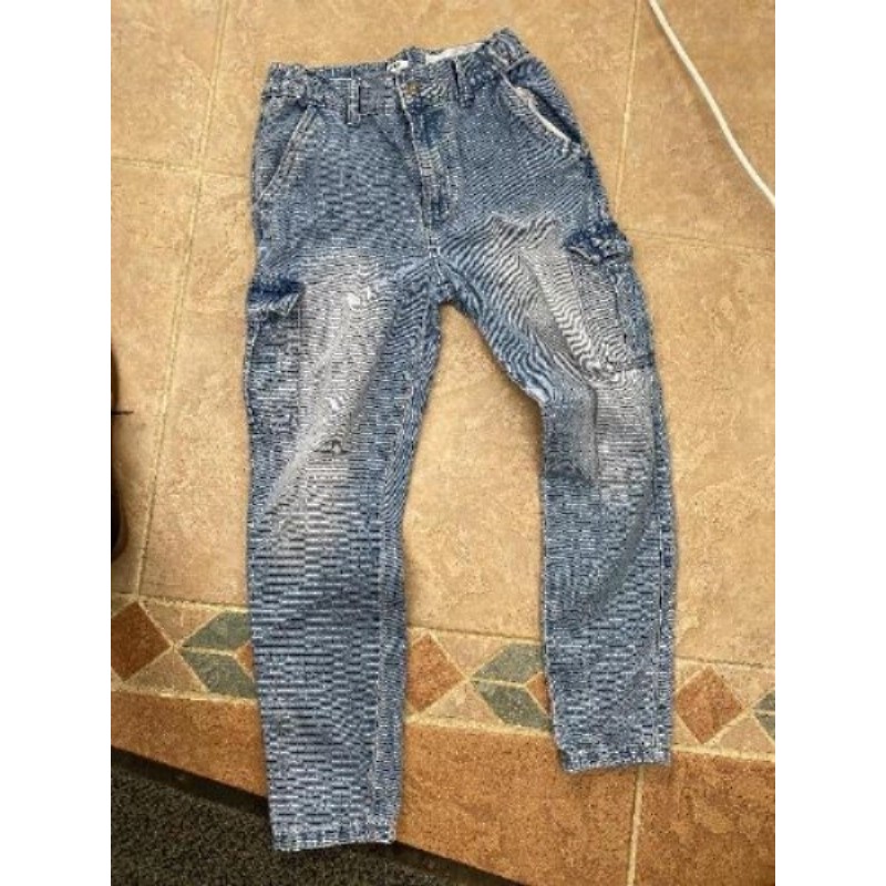 Jean cargo galeries lafayette bleu délavé 10 ans 