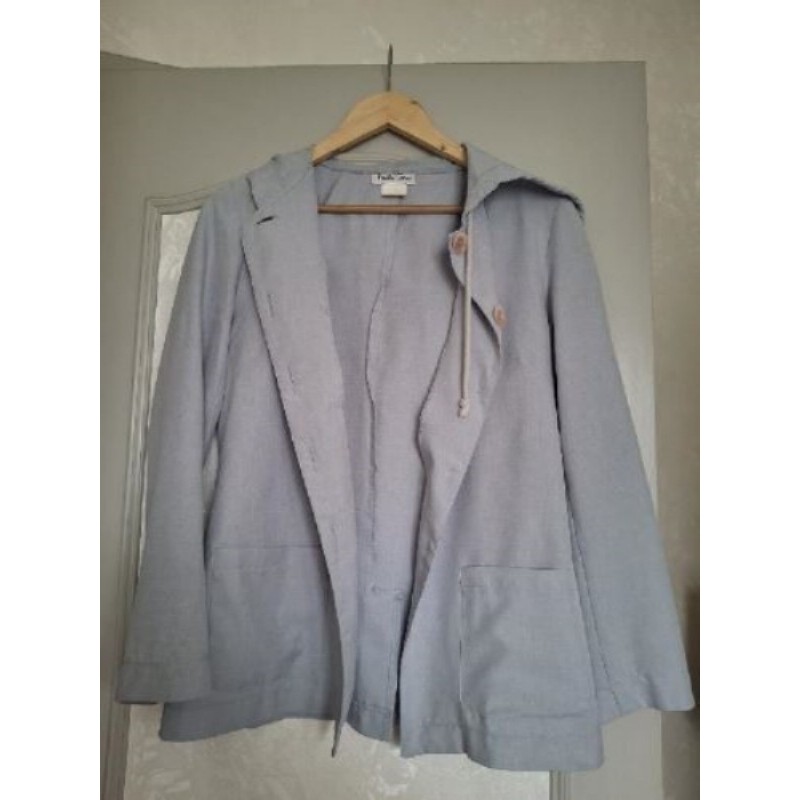 VESTE LEGERE GRIS/BLEU "ADELE JORIS" TAILLE 38