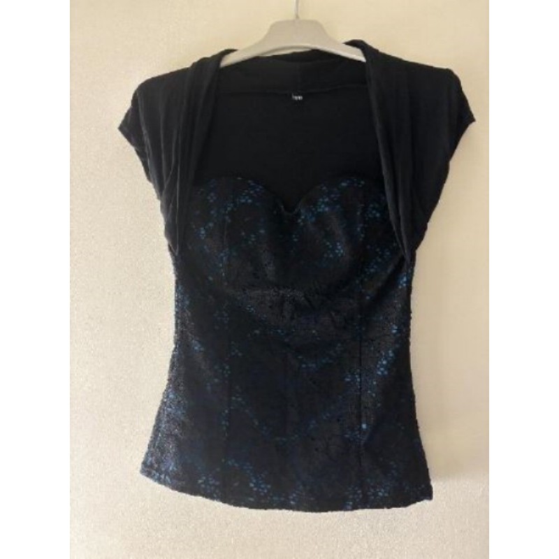 Haut femme bustier - noir en dentelle - Taille 38-40 