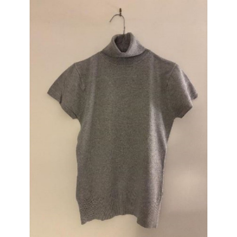 Haut femme gris - col roulé sans manche - Taille 40 