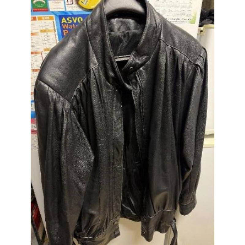 Blouson femme en cuir noir T40/42