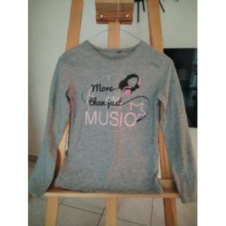 T shirt Manche longue gris...