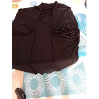 Gilet noir long taille unique