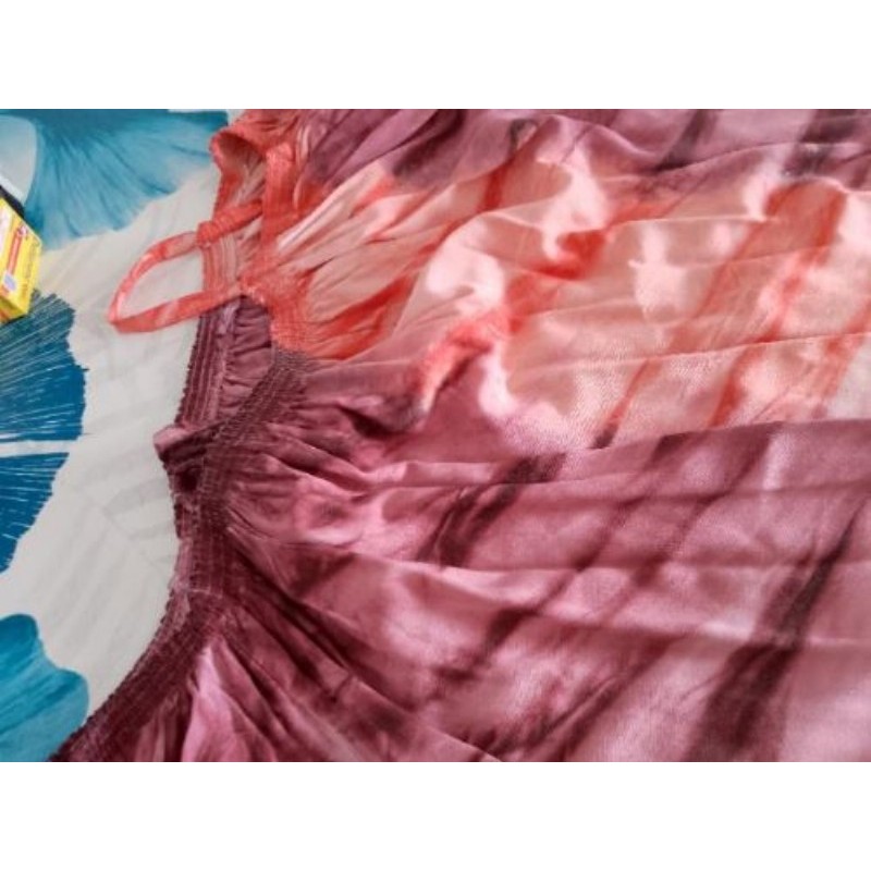 Robe manche dénudée multicolore grande taille