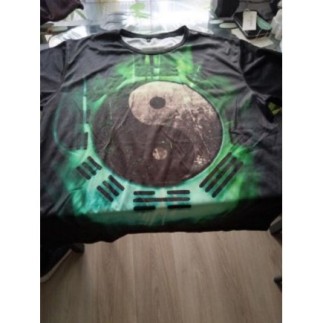 Tee shirt Ying et yang vert...