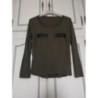 Tee shirt manches longues marron taille 44