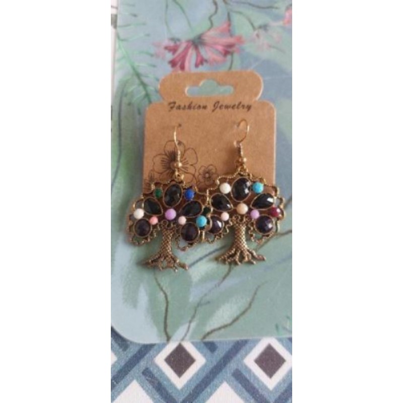 Boucle d'oreille arbre de vie