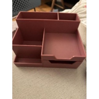 Organisateur bureau rose 