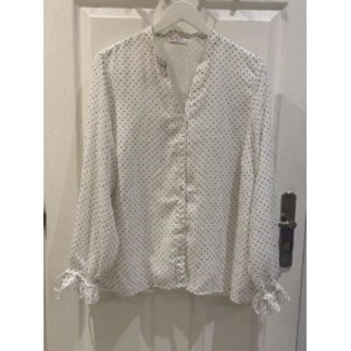 Chemisier écru à petits...