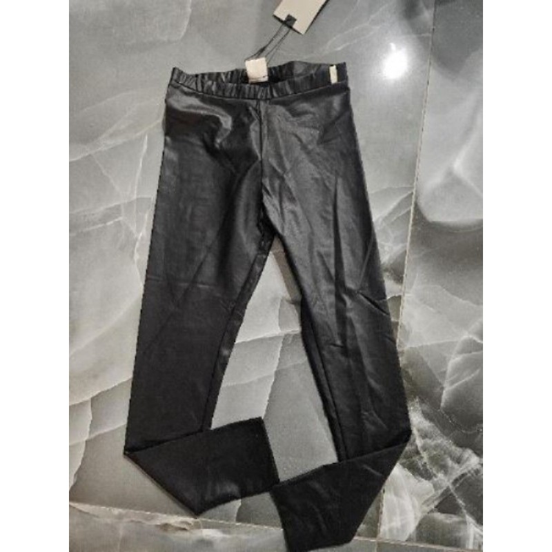 legging simili cuir noir zara neuf 10 ans MC 