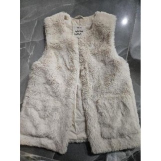 gilet tout doux beige sans...