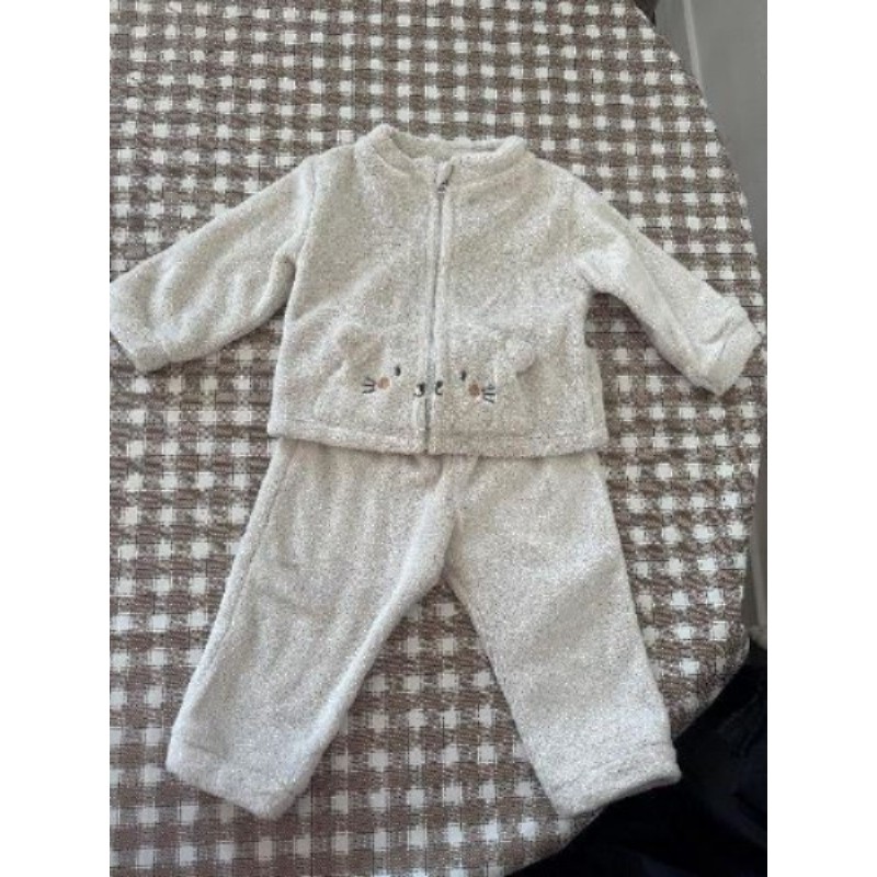 Ensemble polaire blanc taille 18 Mois