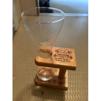 VERRE A BIERE PIED BOIS