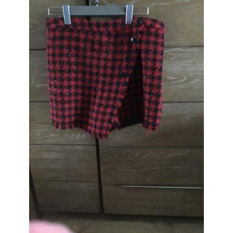 Jupe damier rouge noir taille 40/42