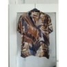 Chemise manche courte viscose imprimé feuille automne taille 44/46