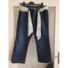 Jean 3/4 neuf ceinture foulard