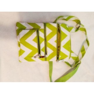 Bandoulière verte 5 poches