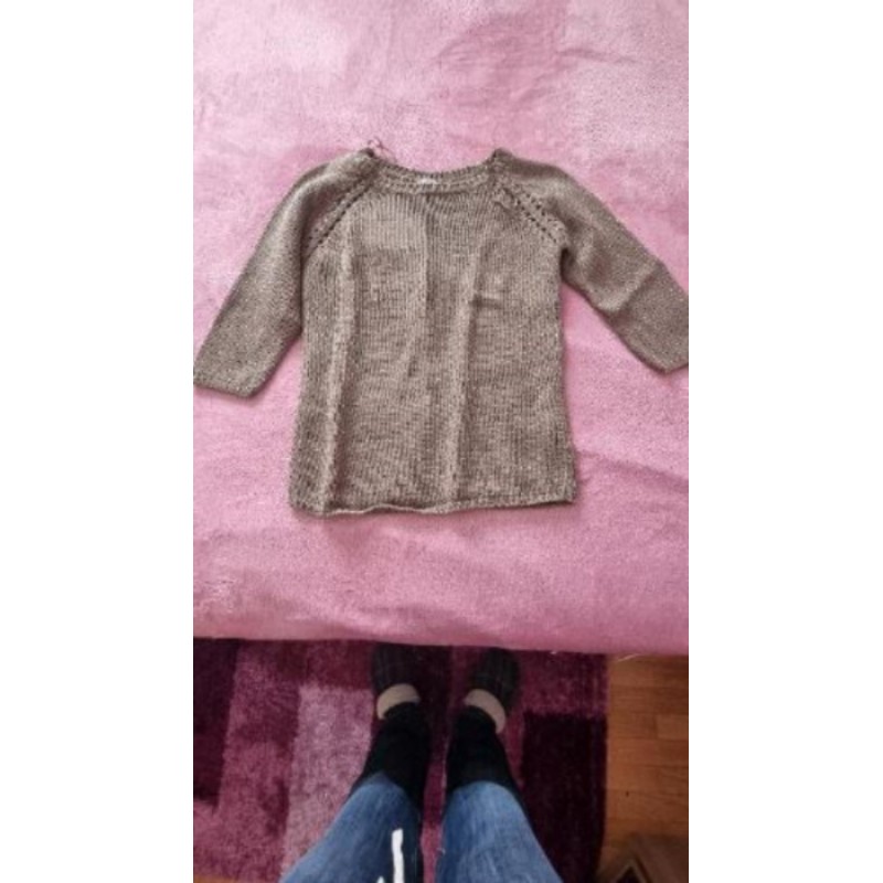 Pull kaki pailletée Etam T M 