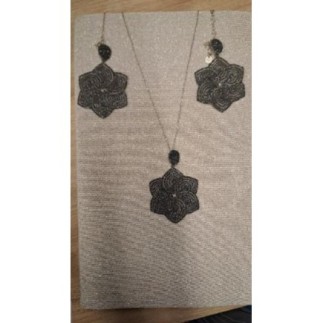 Ensemble étoiles noire argent